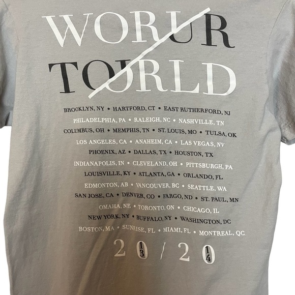 Justin Timberlake World Tour 2013 2014 Tee Shirt made with 100% Ring Spun Cotton - Picture 4 of 6